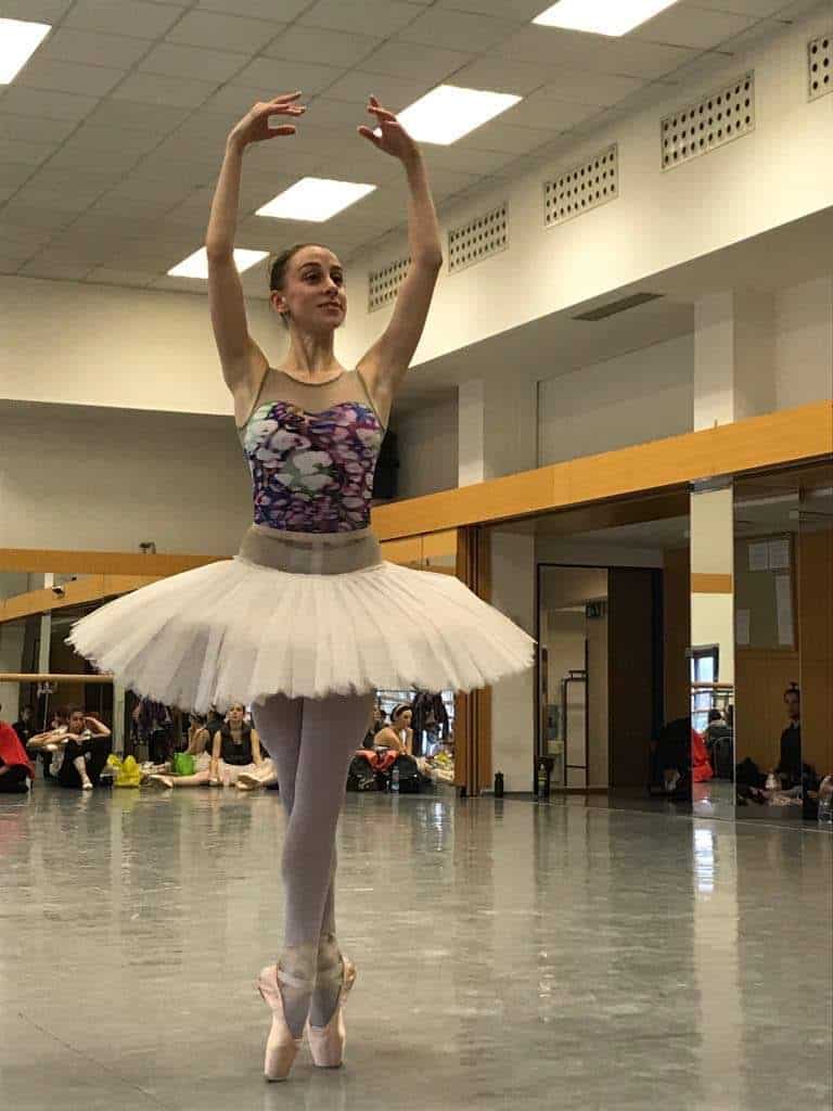 professional ballerina during a ballet rehearsal