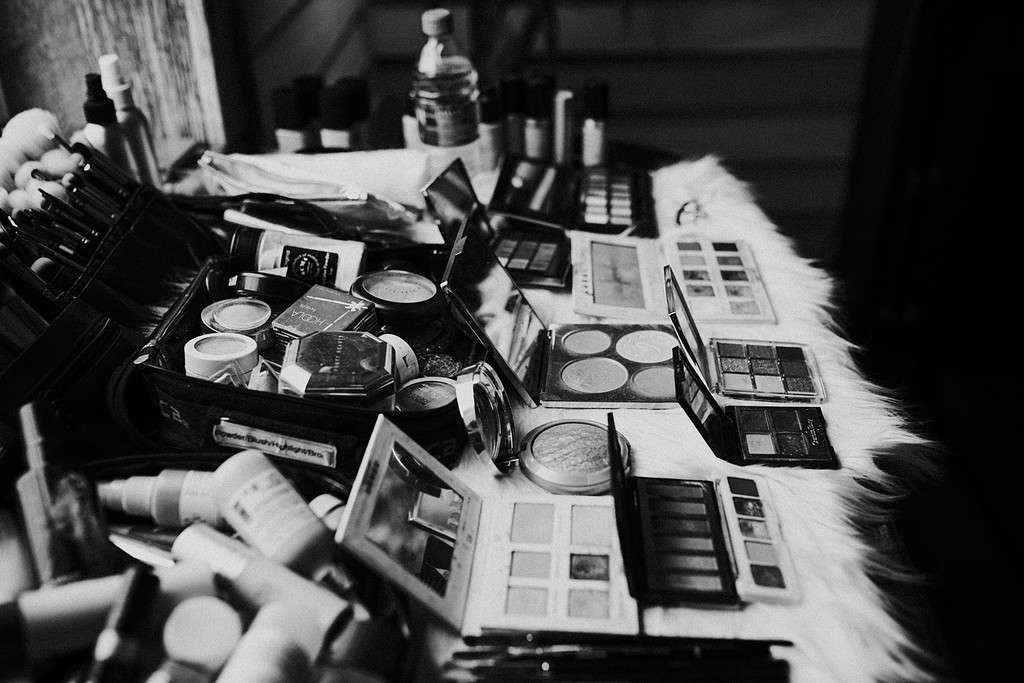 hair and makeup station