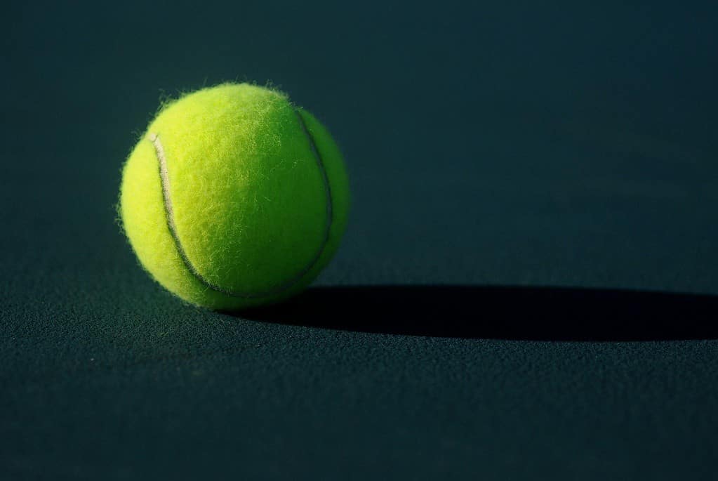 tennis ball on court