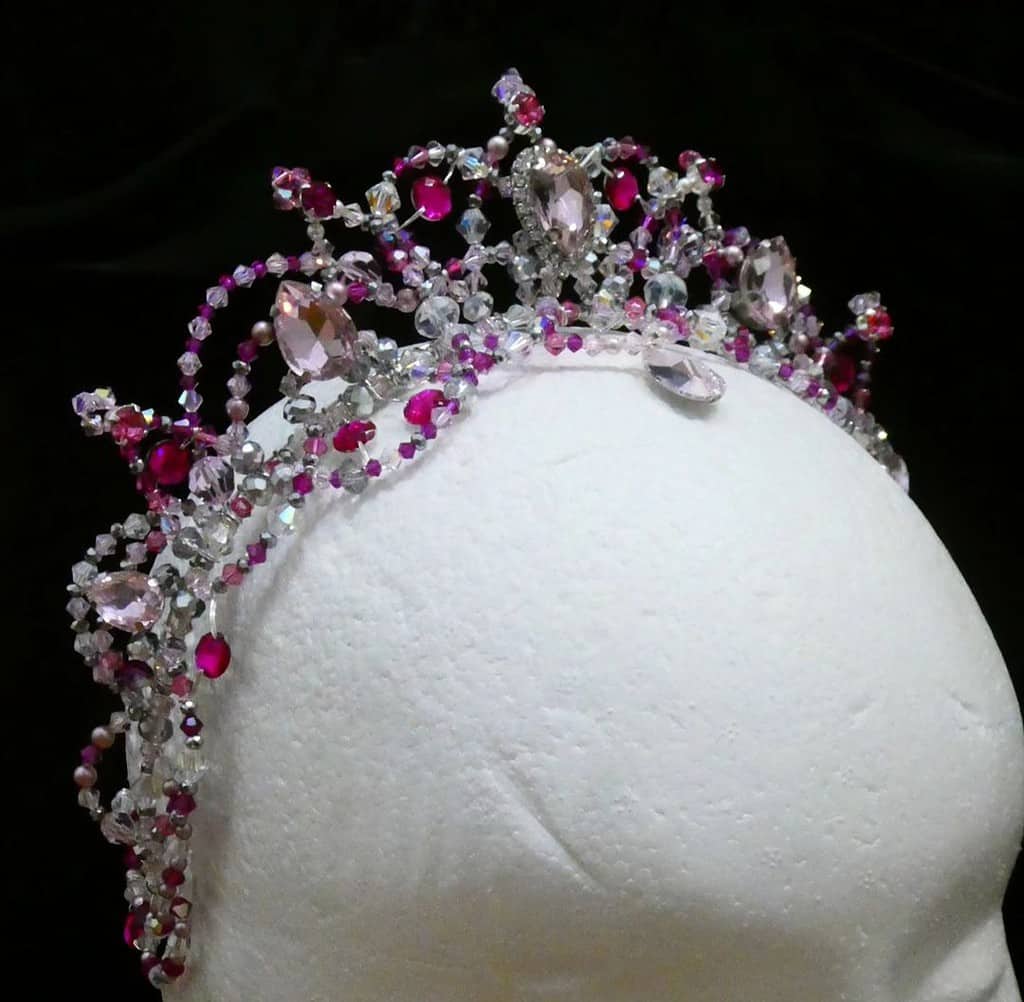 Ballet tiara with pink gems