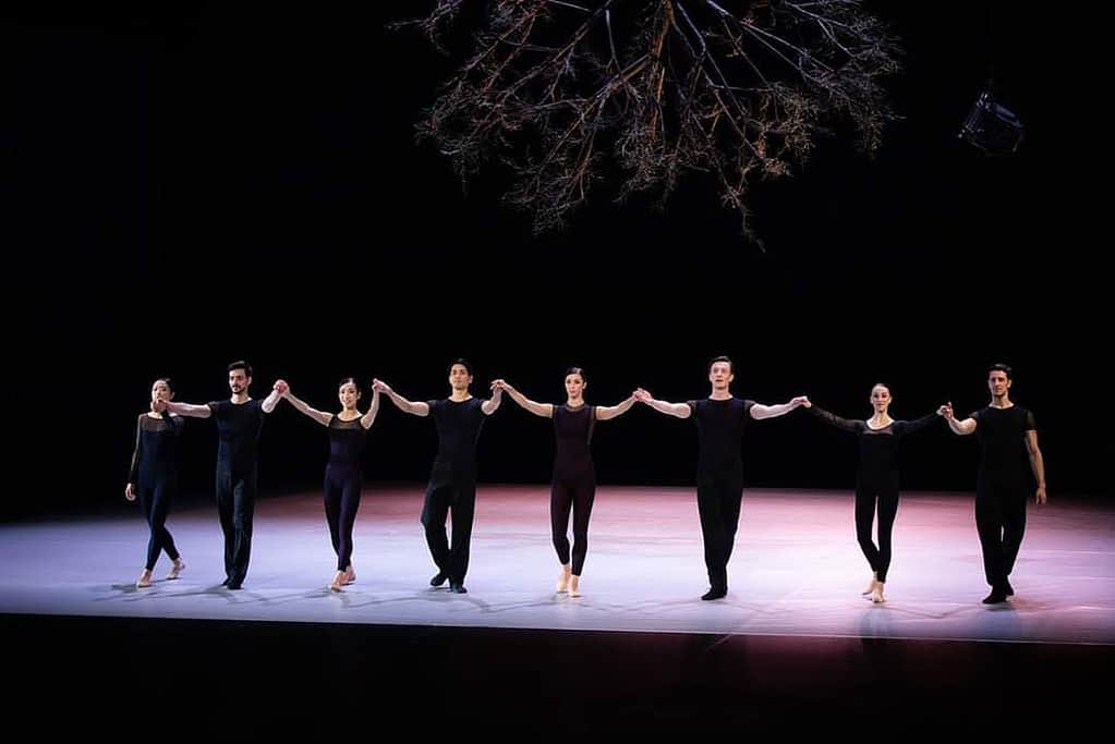 Professional dancers during Wings of Wax curtain call