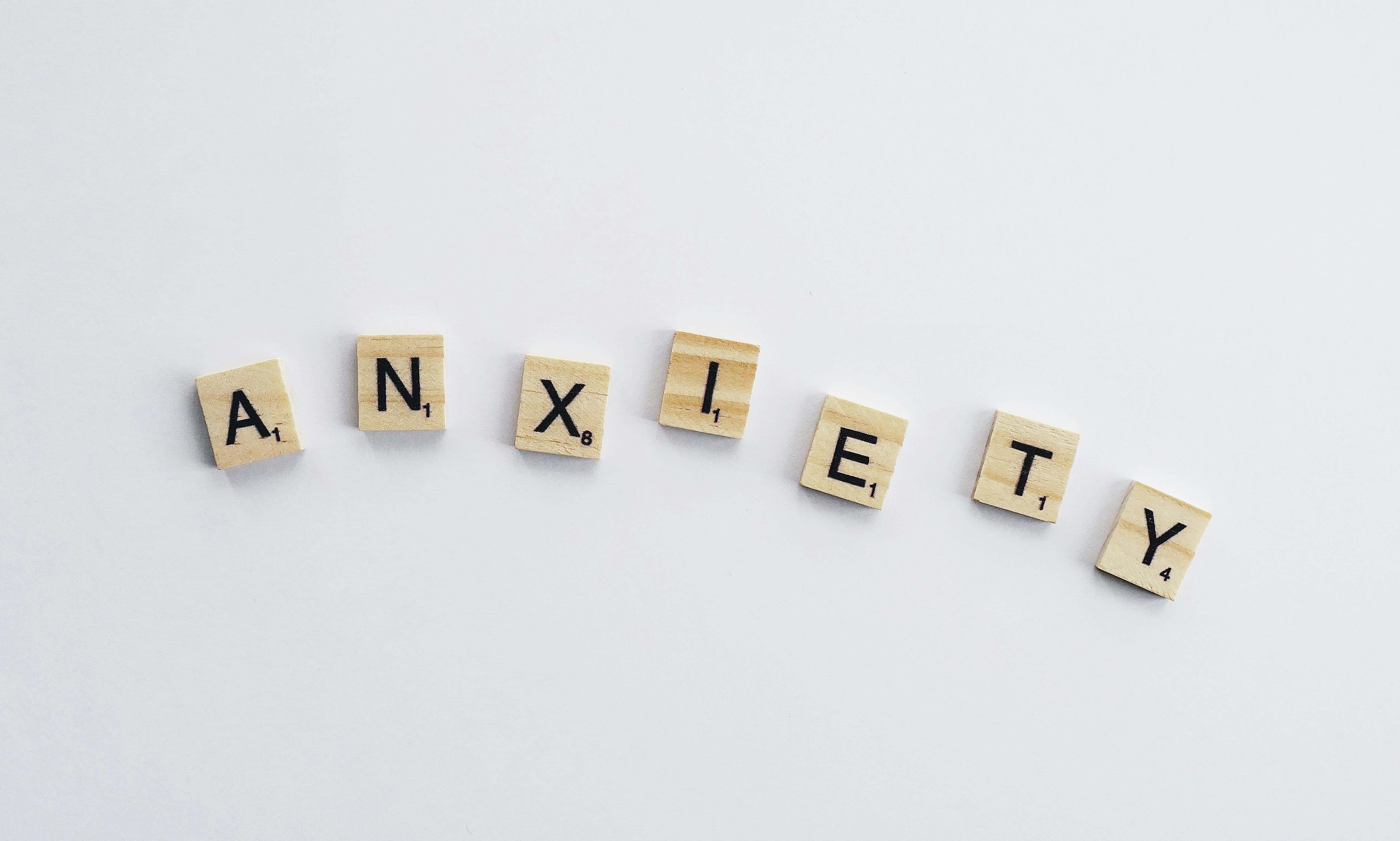 Anxiety scrabble pieces