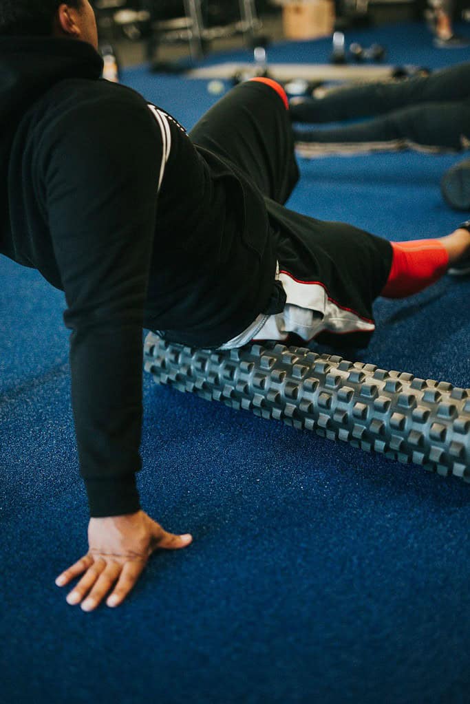 Foam roller with trigger points for a ballet warm up