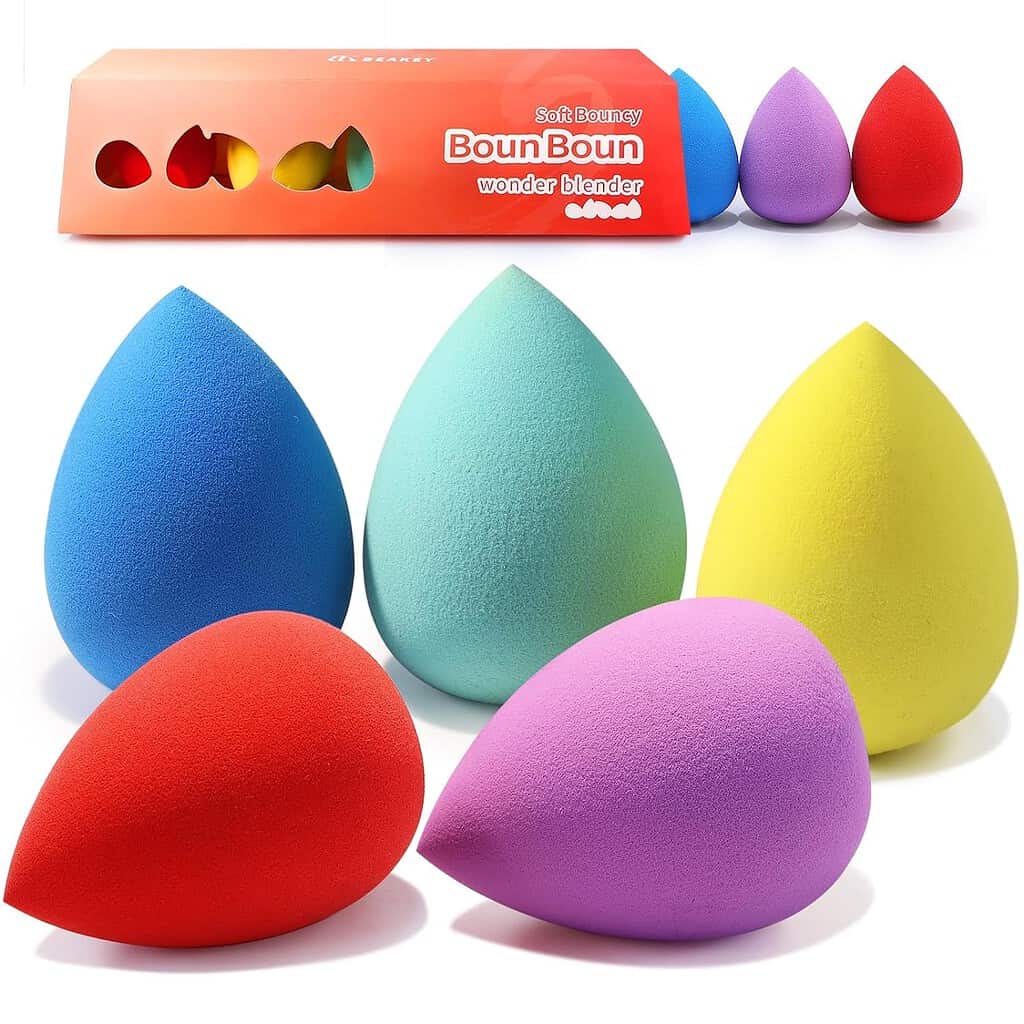 5 Boub Boun coloured makeup sponges