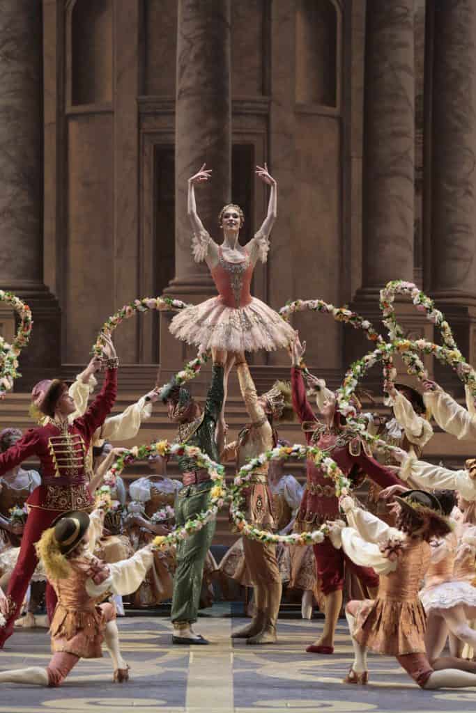 Dancers performing Sleeping Beauty within the Bolshoi Ballet Company