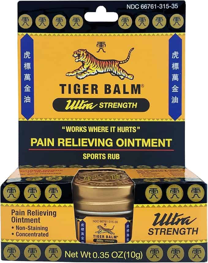 Tiger balm massage recovery cream