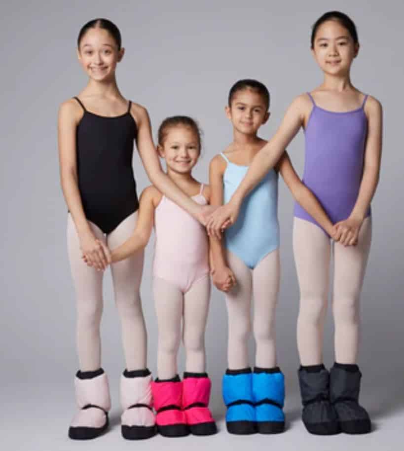 4 young dancers in bloch dance booties