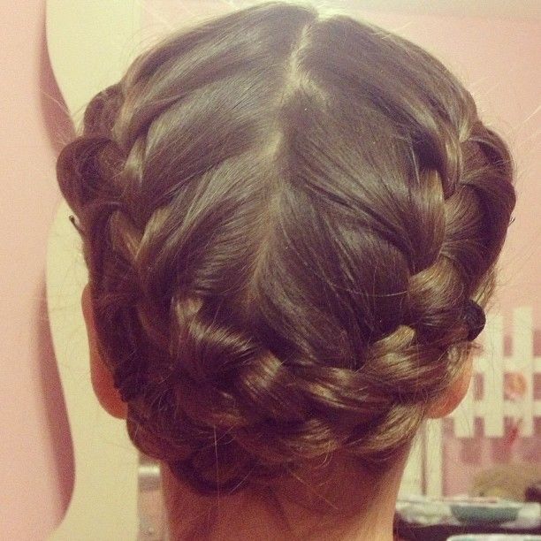 Braided bun hairstyle