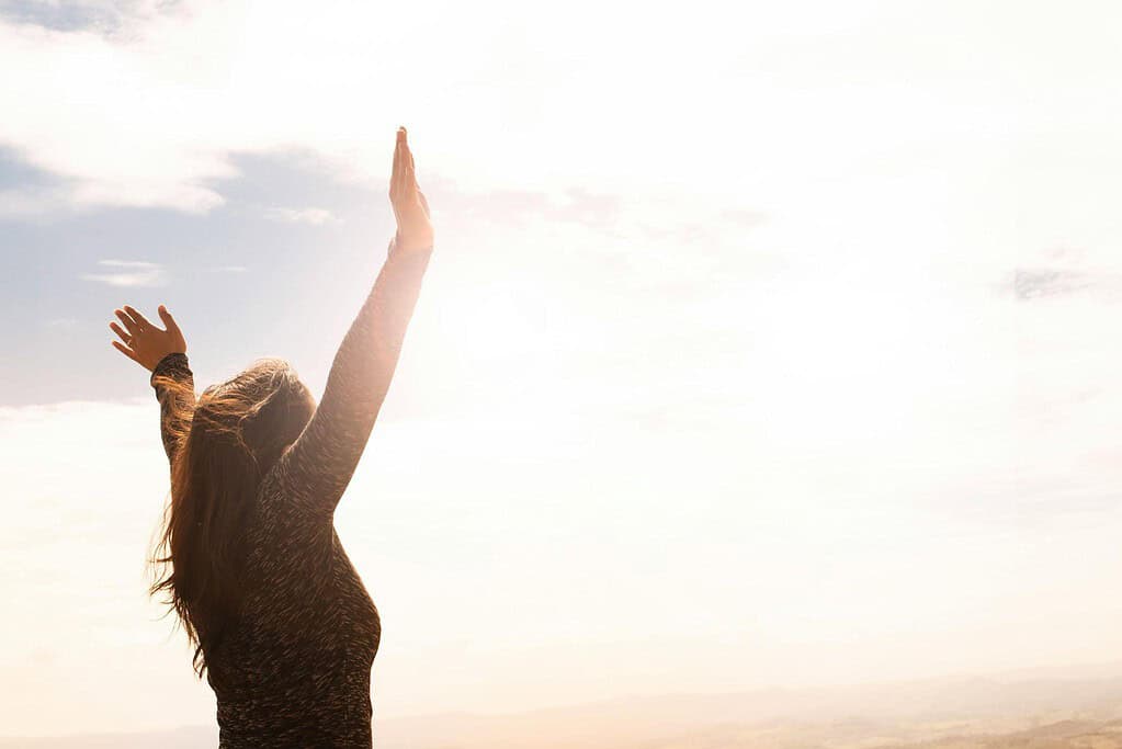 Women embracing the day