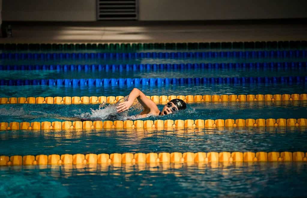 Swimmer swimming in the pool